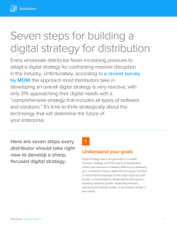 Seven steps for building a digital strategy for distribution