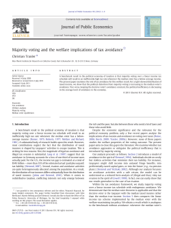 Majority voting and the welfare implications of tax avoidance