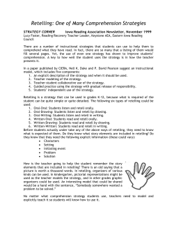 Retelling - Iowa Reading Association