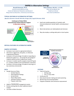 School Wide Positive Behavior Support