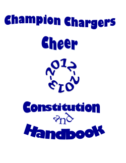 Boerne Champion High School Cheer/Mascot Constitution and