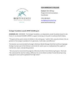 for immediate release - Best Friends Mentoring Program