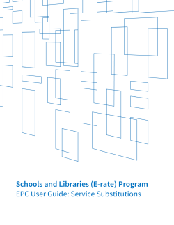 Service Substitutions - Universal Service Administrative Company
