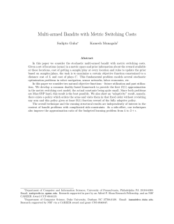 Multi-armed Bandits with Metric Switching Costs