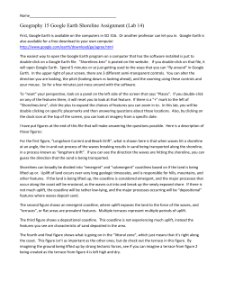 First, Google Earth is available on the computers in SCI 316