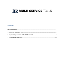 Instructions Go Maut - Multi Service Tolls
