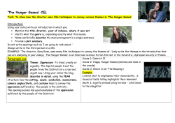 The Hunger games ESSAY PLAN 4B3