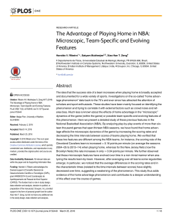 The Advantage of Playing Home in NBA: Microscopic, Team