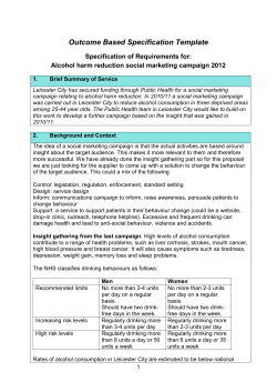 Outcome Based Specification Template
