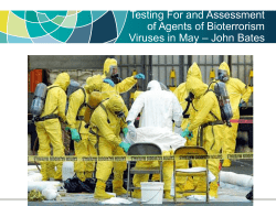 Testing For and Assessment of Agents of Bioterrorism Viruses in