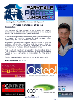 Parkdale Pirates Players Handbook