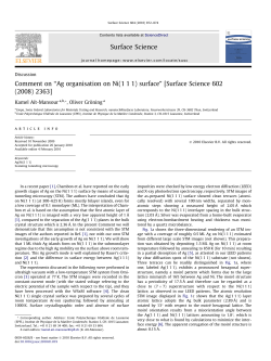 Comment on &ldquo;Ag organisation on Ni(111) surface&rdquo; [Surface Science