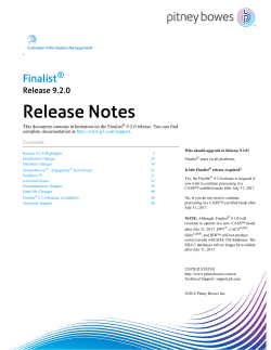 Finalist 9.2.0 Release Notes - Support