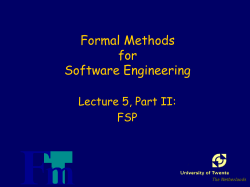 PPT - Formal Methods and Tools
