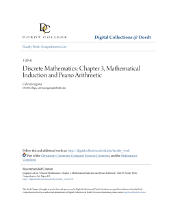 Discrete Mathematics: Chapter 3, Mathematical Induction and