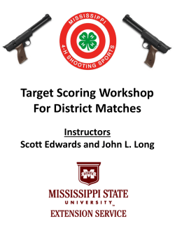 Too few shots in a target…. 4-H Shooting Sports Scoring Team