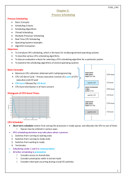 Process Scheduling