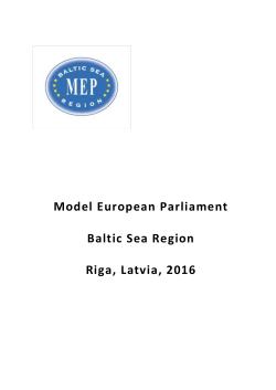 MEP BSR Contact book Riga, Latvia 2016