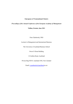 Emergence of - ResearchSpace@Auckland