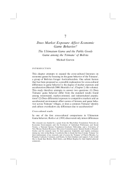 Does Market Exposure Affect Economic Game Behavior?