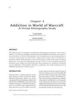 Addiction in World of Warcraft: