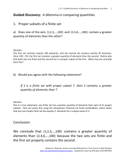 Guided Discovery: A dilemma in comparing quantities 1. Proper