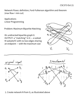 definition, Ford-Fulkerson algorithm and theorem
