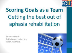 Goals, your team and &ldquo;scoring a goal&rdquo;