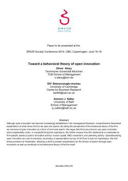 Toward a behavioral theory of open innovation