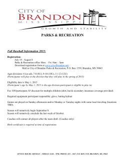 Football Info - City of Brandon, Mississippi