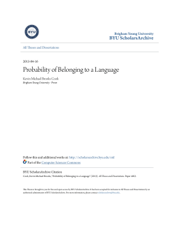 Probability of Belonging to a Language