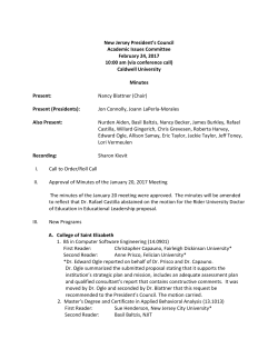 AIC Minutes February 24 2017 - New Jersey Presidents` Council