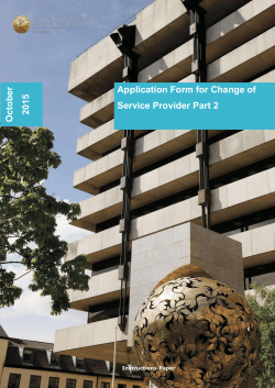 Change of Service Providers Form COSP 2