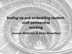 Scaling up and embedding student