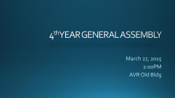 4th YEAR GENERAL ASSEMBLY