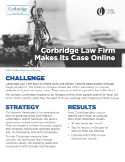 Corbridge Law Firm Makes its Case Online