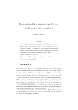Sequential coalition formation and the core in the presence of