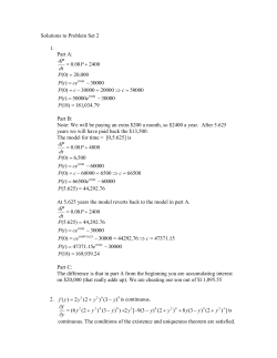 Solutions to Problem Set 2