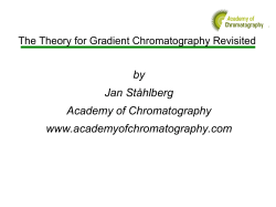 Advanced Course in Liquid Chromatography