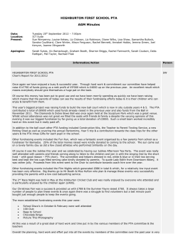 HIGHBURTON FIRST SCHOOL PTA