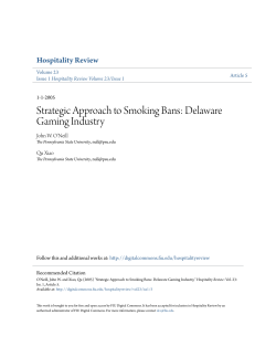 Strategic Approach to Smoking Bans: Delaware Gaming Industry