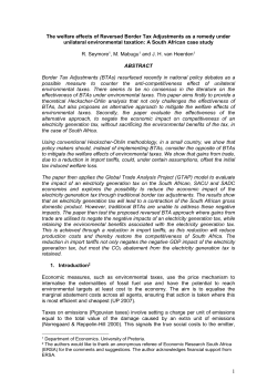 The welfare effects of Reversed Border Tax Adjustments