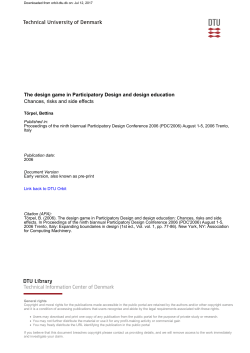 The design game in Participatory Design and design