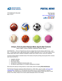 Unique, First-of-a-Kind Stamps Mimic Sports Ball