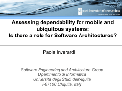 ARCHITETTURE SOFTWARE per GLOBAL COMPUTING
