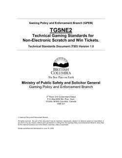 TGSNE2 - Technical Gaming Standards for Non