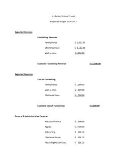 St. Gabriel School Council Proposed Budget 2016-2017