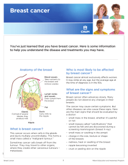Breast cancer - Centre hospitalier de l`Université de Montréal