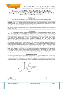Existence and Stability of the Equilibrium Points in the
