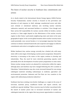 The future of nuclear security in Southeast Asia